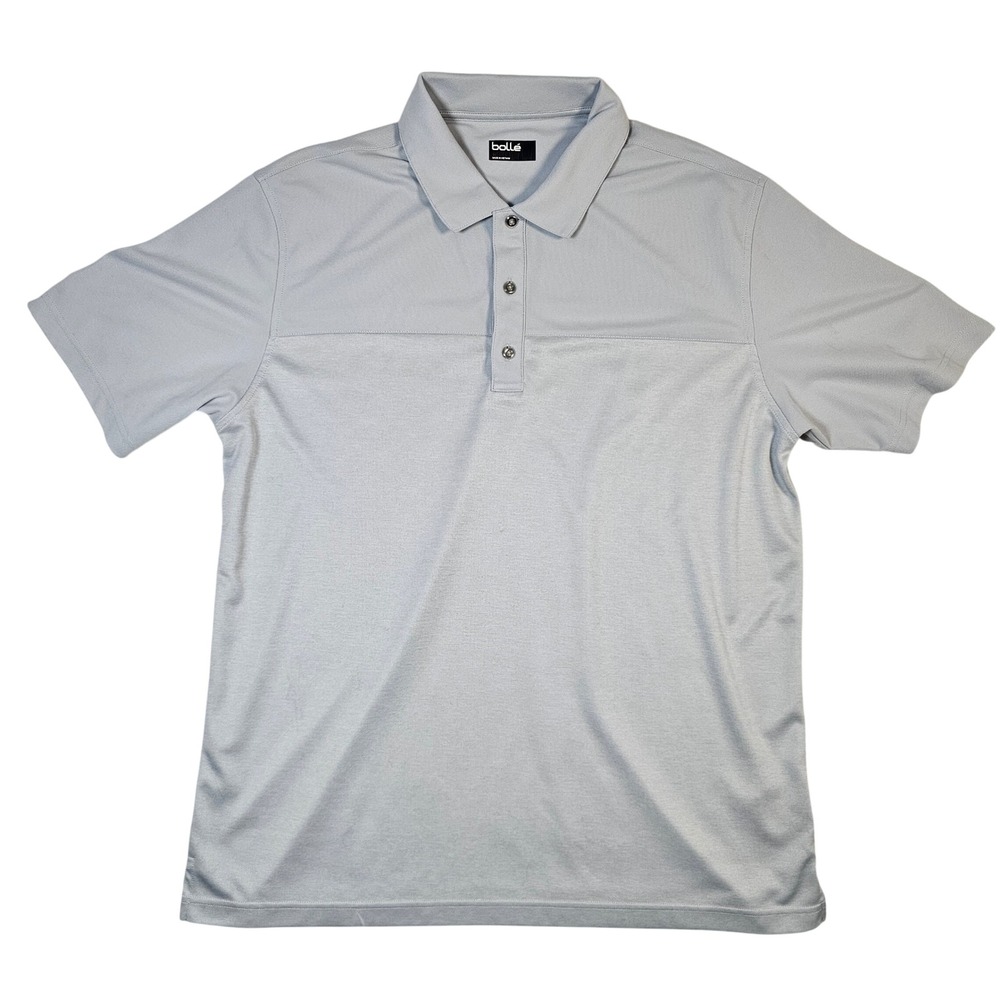 Bolle Mens Performance Polo Shirt Light Grey Short Sleeve Golf Top XL
